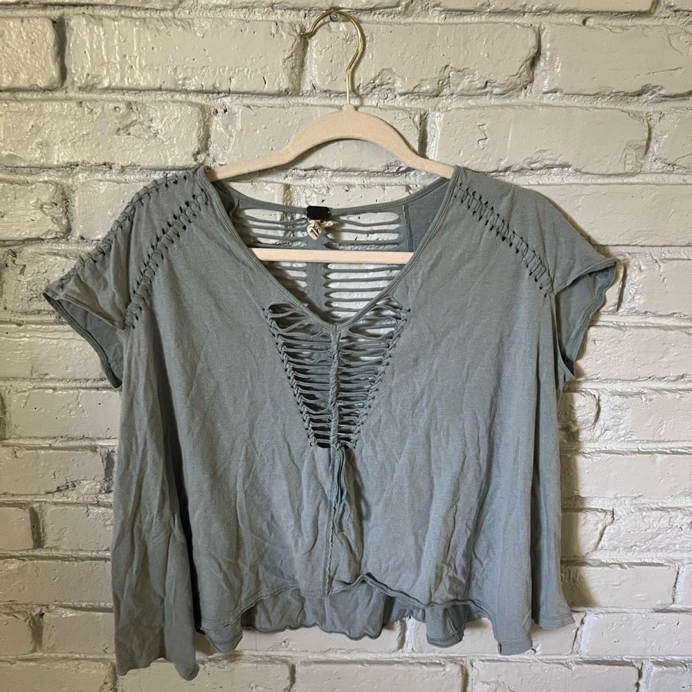 🪐WE THE FREE🪐 vintage free people beach coverup boxy crop top